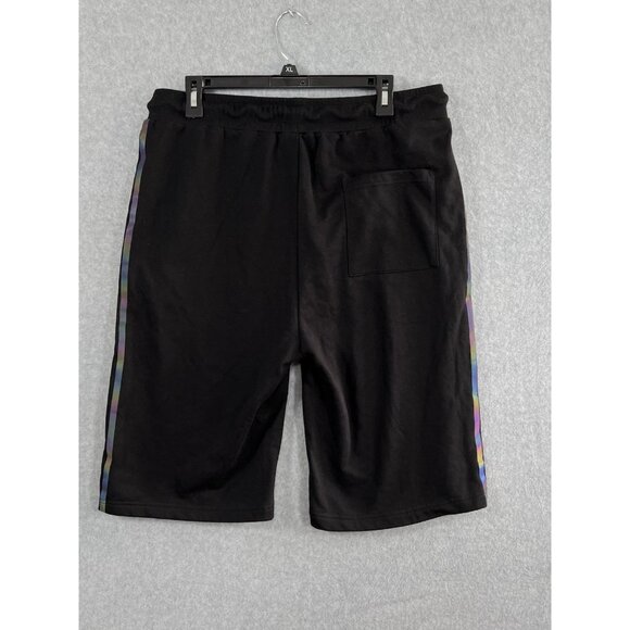 FIFTH LOOP Shorts Men Sz XL Balck hip hop skater pant flying to escape in dreams - Picture 2 of 11